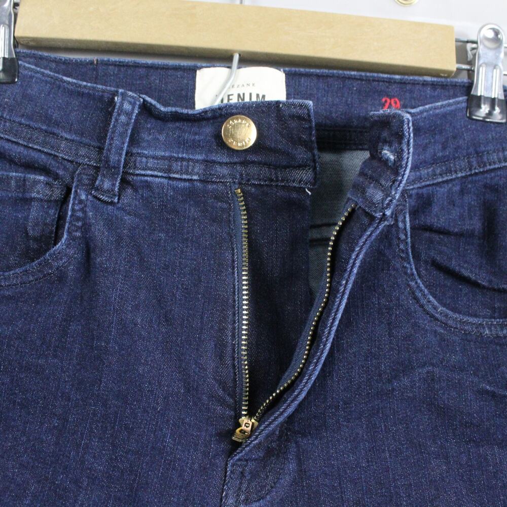Sezane Jeans Womens 29 Brut Sexy Straight Slim Blue Quiet Luxury Minimalist - Picture 5 of 16